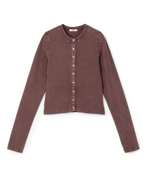 TOMORROWLAND / トゥモローランド カーディガン・ボレロ | ストレッチコットンガーメントダイ カーディガン（37 ダークレッド）
