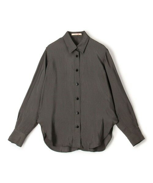 TOMORROWLAND / トゥモローランド シャツ・ブラウス | レーヨンハウンドトゥース レギュラーカラーシャツ（18 ブラック系）