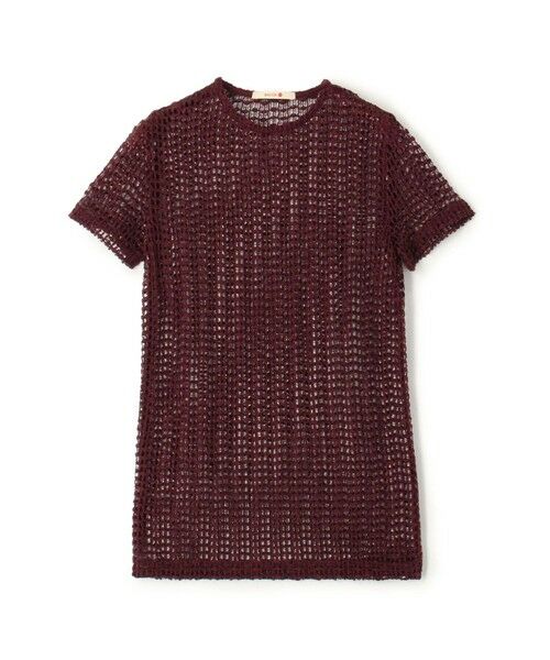 TOMORROWLAND / トゥモローランド カットソー | ラッセルレース ハーフスリーブプルオーバー（39 ボルドー）