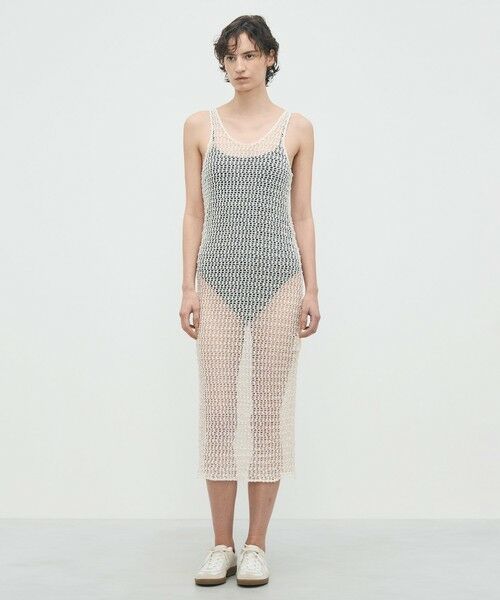 TOMORROWLAND / トゥモローランド ロング・マキシ丈ワンピース | ラッセルレース ノースリーブワンピース | 詳細1