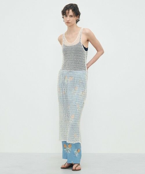 TOMORROWLAND / トゥモローランド ロング・マキシ丈ワンピース | ラッセルレース ノースリーブワンピース | 詳細2