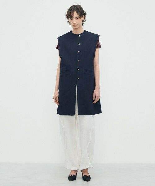 TOMORROWLAND / トゥモローランド ベスト | ビンテージピケ ミドルベスト | 詳細1