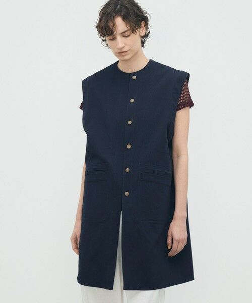 TOMORROWLAND / トゥモローランド ベスト | ビンテージピケ ミドルベスト | 詳細3