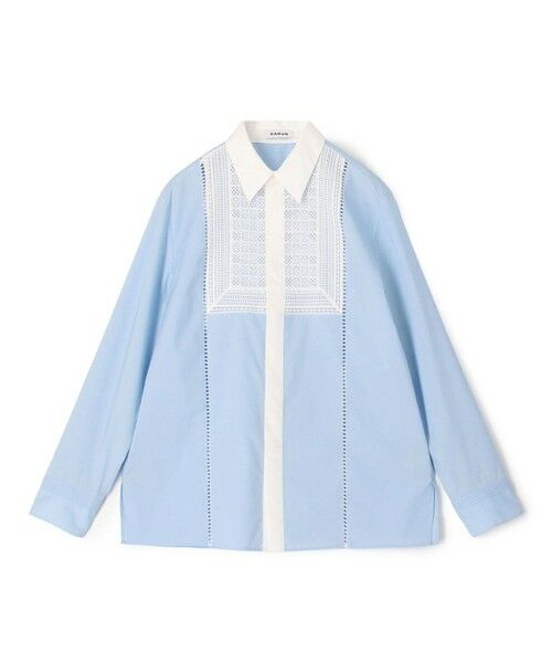TOMORROWLAND / トゥモローランド シャツ・ブラウス | コットンタイプライター レースボザムシャツ（62 ライトブルー系）