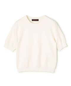 TOMORROWLAND / トゥモローランド ニット・セーター | コットンカシミヤ クルーネックハーフスリーブプルオーバー