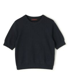 TOMORROWLAND / トゥモローランド ニット・セーター | コットンカシミヤ クルーネックハーフスリーブプルオーバー