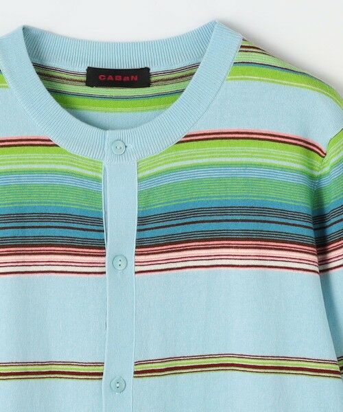 TOMORROWLAND / トゥモローランド カーディガン・ボレロ | コットンカシミヤマルチボーダー クルーネックカーディガン | 詳細3