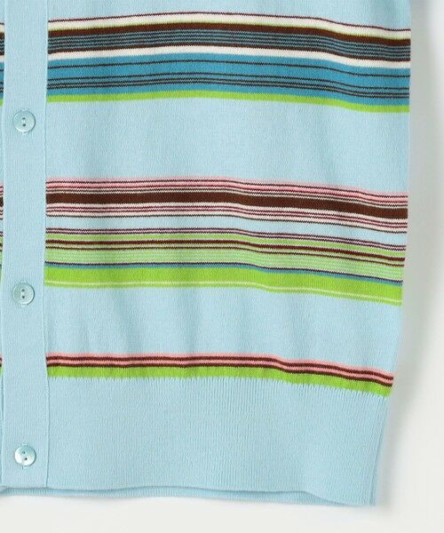 TOMORROWLAND / トゥモローランド カーディガン・ボレロ | コットンカシミヤマルチボーダー クルーネックカーディガン | 詳細6