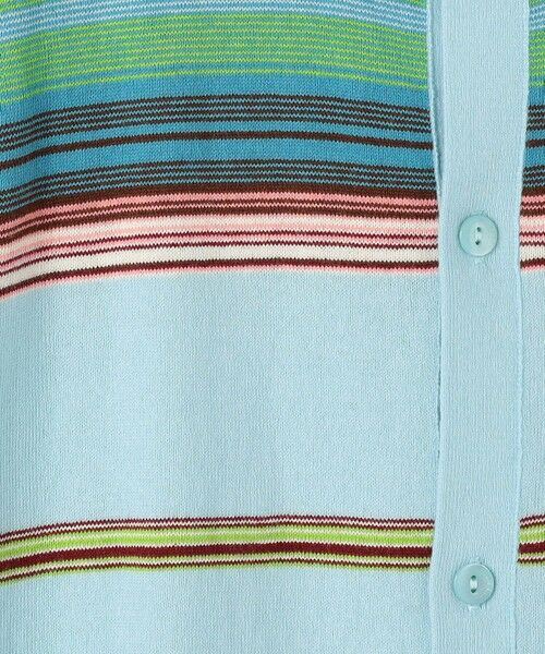 TOMORROWLAND / トゥモローランド カーディガン・ボレロ | コットンカシミヤマルチボーダー クルーネックカーディガン | 詳細8