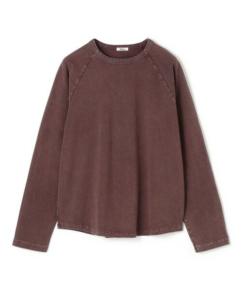 TOMORROWLAND / トゥモローランド Tシャツ | コットンガーメントダイ ロングスリーブプルオーバー（37 ダークレッド）
