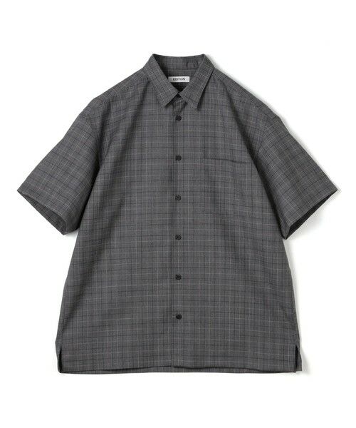 TOMORROWLAND / トゥモローランド シャツ・ブラウス | Super120's ウォッシャブルウール リラックスハーフスリーブシャツ(16 グレー系)