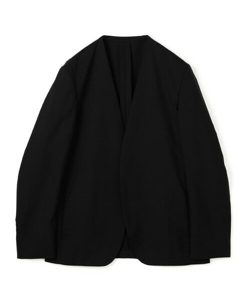 TOMORROWLAND / トゥモローランド ノーカラージャケット | Super120's ウォッシャブルウール ノーカラージャケット（19 ブラック）