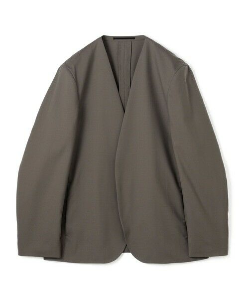 TOMORROWLAND / トゥモローランド ノーカラージャケット | Super120's ウォッシャブルウール ノーカラージャケット（53 カーキ）