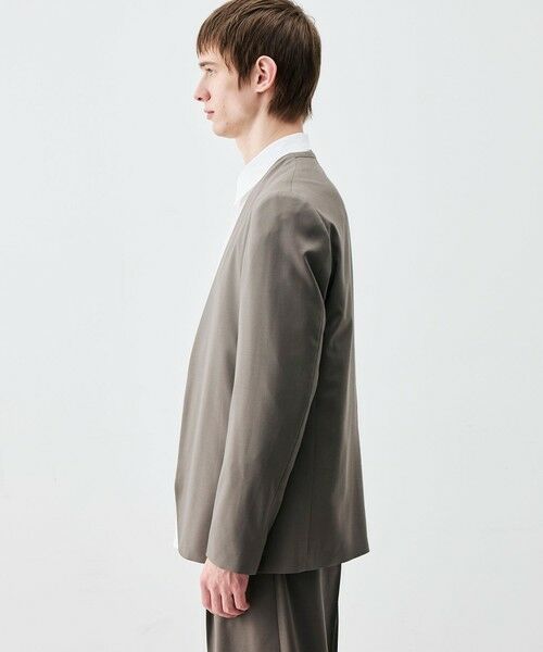 TOMORROWLAND / トゥモローランド ノーカラージャケット | Super120's ウォッシャブルウール ノーカラージャケット | 詳細3