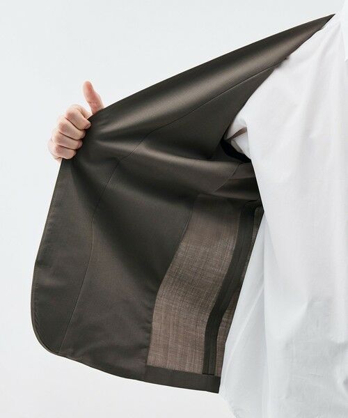 TOMORROWLAND / トゥモローランド ノーカラージャケット | Super120's ウォッシャブルウール ノーカラージャケット | 詳細5