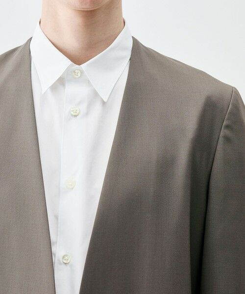 TOMORROWLAND / トゥモローランド ノーカラージャケット | Super120's ウォッシャブルウール ノーカラージャケット | 詳細6