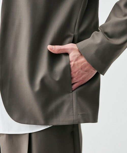 TOMORROWLAND / トゥモローランド ノーカラージャケット | Super120's ウォッシャブルウール ノーカラージャケット | 詳細9