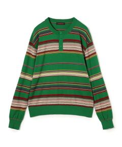 TOMORROWLAND / トゥモローランド ニット・セーター | コットンカシミヤ マルチボーダーヘンリーネックプルオーバー