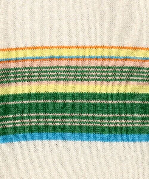 TOMORROWLAND / トゥモローランド ニット・セーター | コットンカシミヤ マルチボーダーヘンリーネックプルオーバー | 詳細7