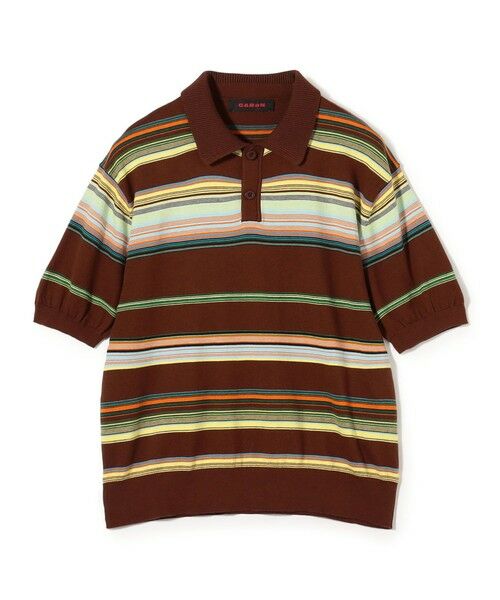 TOMORROWLAND / トゥモローランド ニット・セーター | コットンカシミヤ マルチボーダー ポロプルオーバー | 詳細1