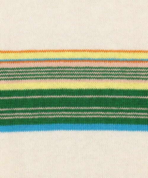 TOMORROWLAND / トゥモローランド ニット・セーター | コットンカシミヤ マルチボーダー ポロプルオーバー | 詳細7