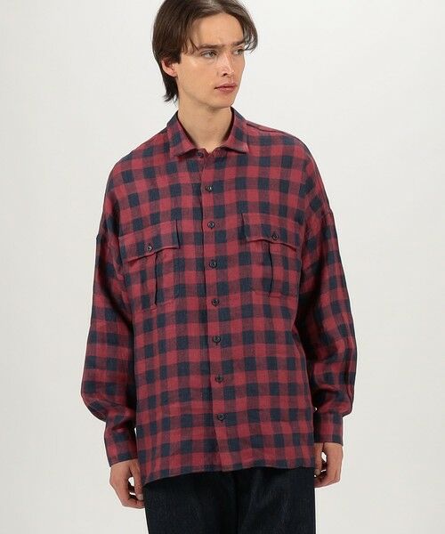 TOMORROWLAND / トゥモローランド シャツ・ブラウス | 【別注】GUY ROVER リネンチェック オーバーシャツ | 詳細1