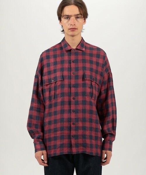 TOMORROWLAND / トゥモローランド シャツ・ブラウス | 【別注】GUY ROVER リネンチェック オーバーシャツ | 詳細2