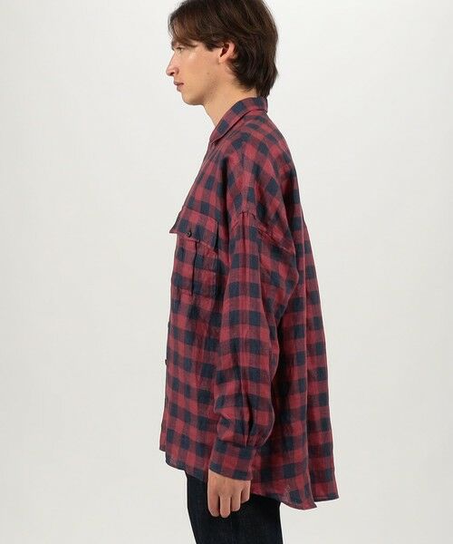TOMORROWLAND / トゥモローランド シャツ・ブラウス | 【別注】GUY ROVER リネンチェック オーバーシャツ | 詳細3
