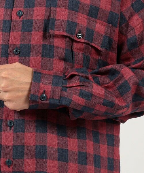 TOMORROWLAND / トゥモローランド シャツ・ブラウス | 【別注】GUY ROVER リネンチェック オーバーシャツ | 詳細6