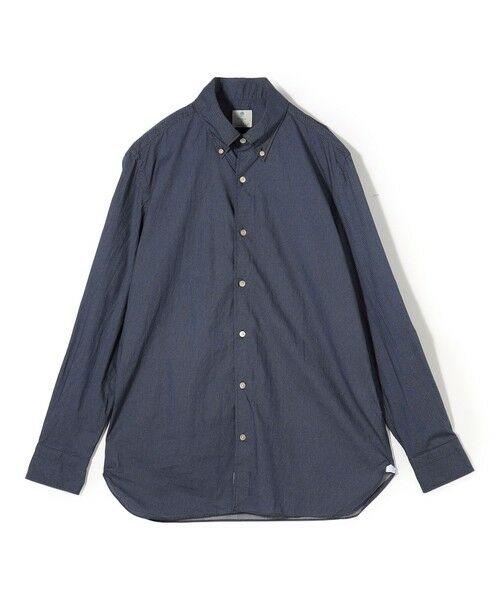 TOMORROWLAND / トゥモローランド シャツ・ブラウス | 【別注】LUIGI BORRELLI GABLE コットンプリント ボタンダウンシャツ（66 ダークブルー系）