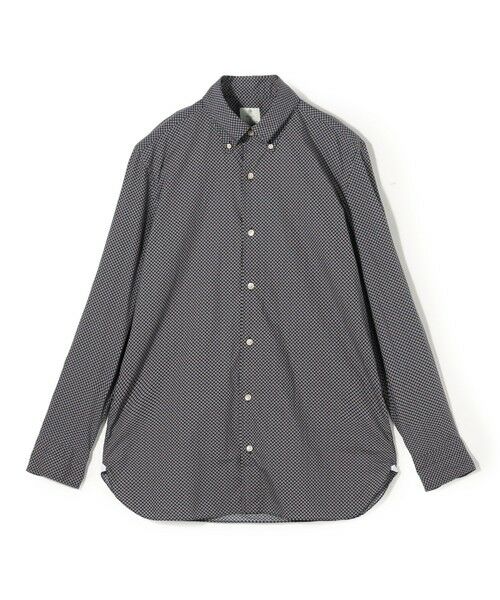 TOMORROWLAND / トゥモローランド シャツ・ブラウス | 【別注】LUIGI BORRELLI GABLE コットンプリント ボタンダウンシャツ（68 ネイビー系）