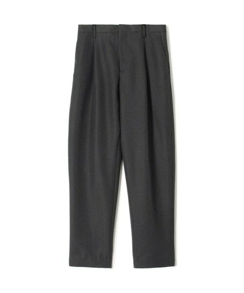 TOMORROWLAND / トゥモローランド スラックス・ドレスパンツ | シルクモヘヤトロピカル 1プリーツパンツ(17 チャコールグレー)