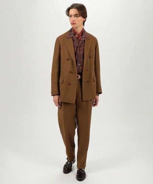 TOMORROWLAND / トゥモローランド スラックス・ドレスパンツ | ウールリネンメッシュシャンブレー 1プリーツパンツ | 詳細1