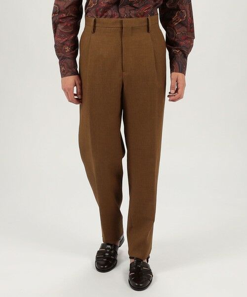TOMORROWLAND / トゥモローランド スラックス・ドレスパンツ | ウールリネンメッシュシャンブレー 1プリーツパンツ | 詳細2