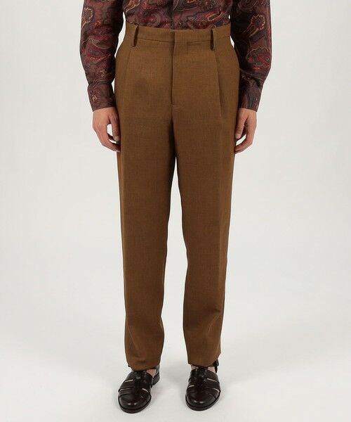 TOMORROWLAND / トゥモローランド スラックス・ドレスパンツ | ウールリネンメッシュシャンブレー 1プリーツパンツ | 詳細3