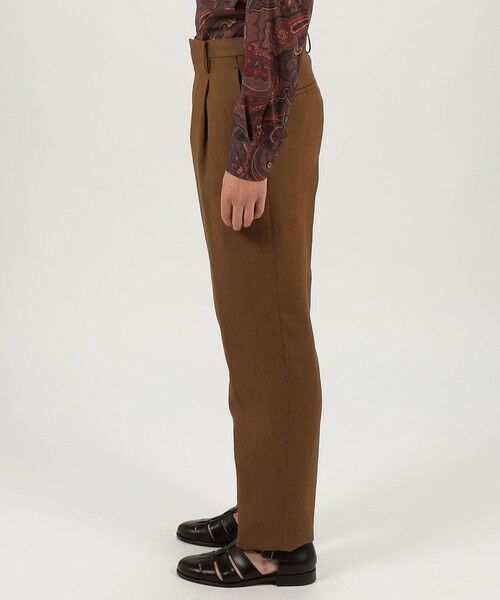 TOMORROWLAND / トゥモローランド スラックス・ドレスパンツ | ウールリネンメッシュシャンブレー 1プリーツパンツ | 詳細4