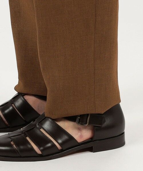 TOMORROWLAND / トゥモローランド スラックス・ドレスパンツ | ウールリネンメッシュシャンブレー 1プリーツパンツ | 詳細9