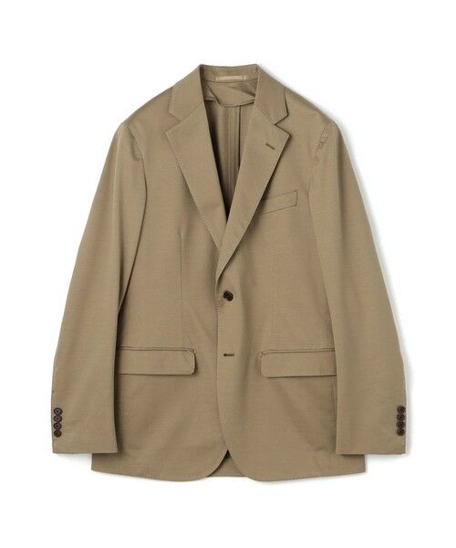 TOMORROWLAND / トゥモローランド テーラードジャケット | コットンポリエステル ストレッチツイルジャージー シングルブレステッド2Bジャケット(45 キャメル)