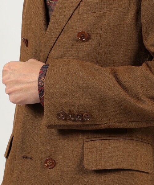 TOMORROWLAND / トゥモローランド テーラードジャケット | ウールリネンメッシュシャンブレー ダブルブレステッド6Bジャケット | 詳細10
