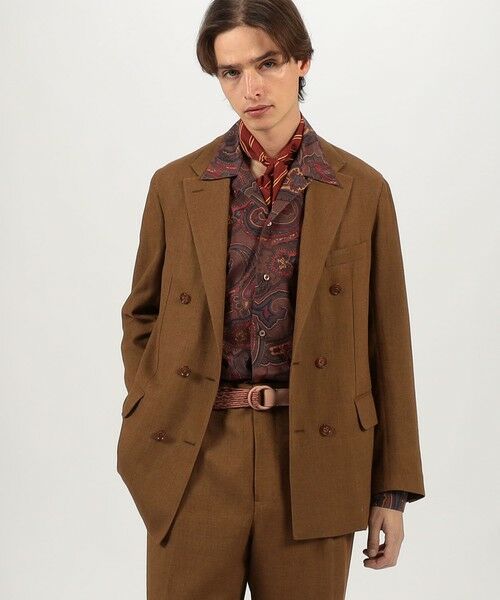 TOMORROWLAND / トゥモローランド テーラードジャケット | ウールリネンメッシュシャンブレー ダブルブレステッド6Bジャケット | 詳細2