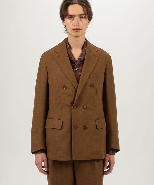 TOMORROWLAND / トゥモローランド テーラードジャケット | ウールリネンメッシュシャンブレー ダブルブレステッド6Bジャケット | 詳細3