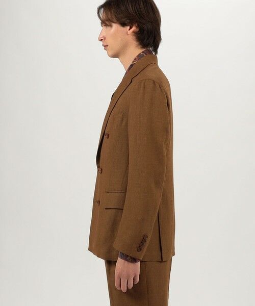 TOMORROWLAND / トゥモローランド テーラードジャケット | ウールリネンメッシュシャンブレー ダブルブレステッド6Bジャケット | 詳細4