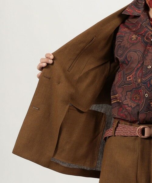 TOMORROWLAND / トゥモローランド テーラードジャケット | ウールリネンメッシュシャンブレー ダブルブレステッド6Bジャケット | 詳細6