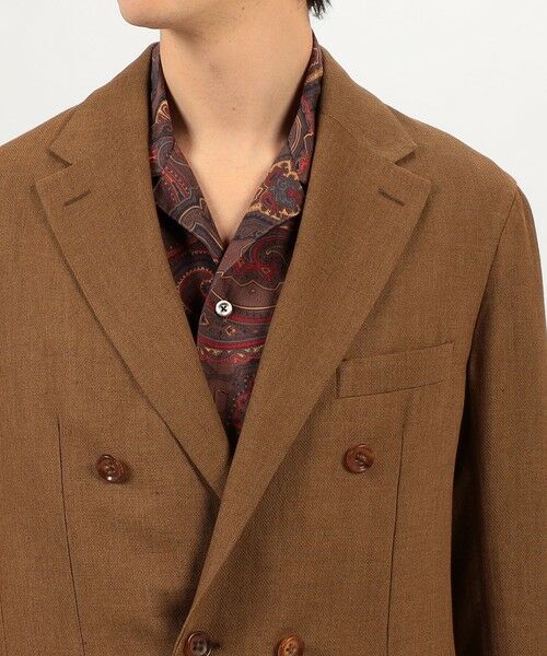 TOMORROWLAND / トゥモローランド テーラードジャケット | ウールリネンメッシュシャンブレー ダブルブレステッド6Bジャケット | 詳細7