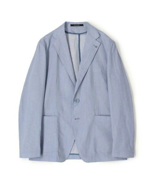 TOMORROWLAND / トゥモローランド テーラードジャケット | 【別注】TAGLIATORE G-LIGHT コットンリネン シングルブレステッド 2Bジャケット（63 ライトブルー）