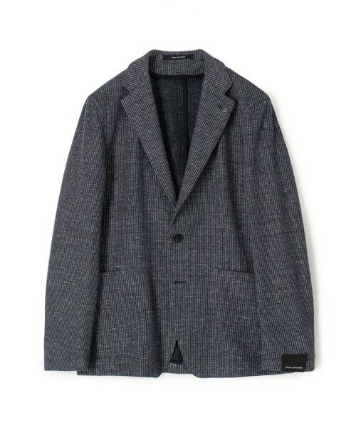 TOMORROWLAND / トゥモローランド テーラードジャケット | 【別注】TAGLIATORE G-LIGHT コットンナイロンリネンジャージー シングルブレステッド 2Bジャケット（67 ダークブルー）