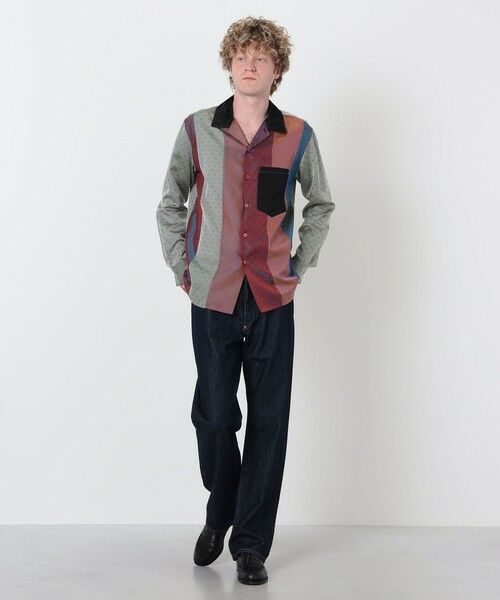 TOMORROWLAND / トゥモローランド シャツ・ブラウス | mando キュプラオープンカラーロングスリーブパッチワークシャツ | 詳細1