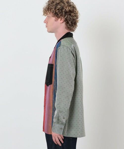 TOMORROWLAND / トゥモローランド シャツ・ブラウス | mando キュプラオープンカラーロングスリーブパッチワークシャツ | 詳細4