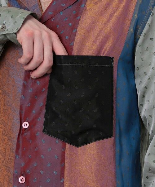 TOMORROWLAND / トゥモローランド シャツ・ブラウス | mando キュプラオープンカラーロングスリーブパッチワークシャツ | 詳細7