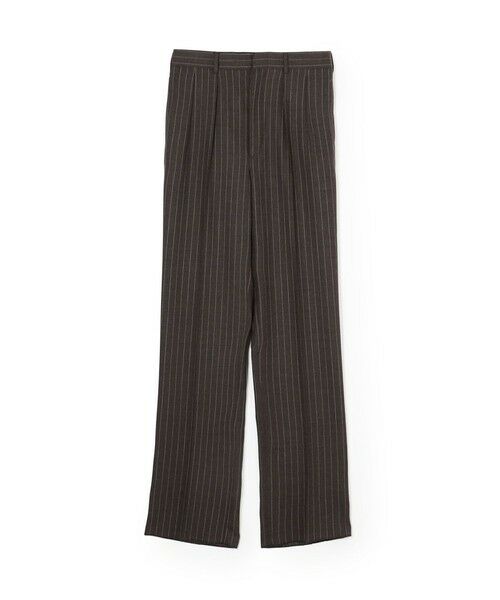 TOMORROWLAND / トゥモローランド スラックス・ドレスパンツ | BERNARD ZINS H8 ウールストライプ 2プリーツトラウザーズ（46 ブラウン系）